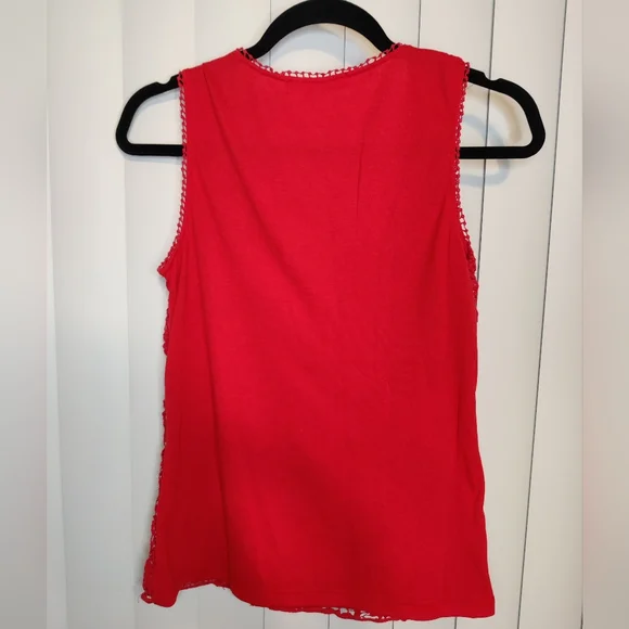 Adiva hot pink crochet lace top size S - Picture 2 of 3